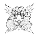 alt gothic sailor moon tattoo design idea