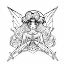 alt gothic sailor moon tattoo design idea