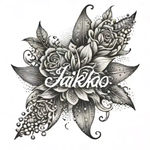 A stylish design incorporating the names 'Jaiko', 'Romina', and 'Matias' in a creative way tattoo design idea