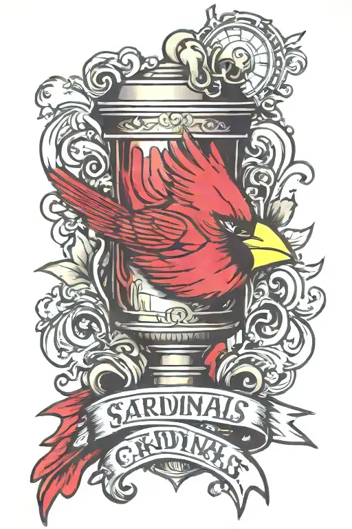 St. Louis cardinals World Series trophy tattoo design idea