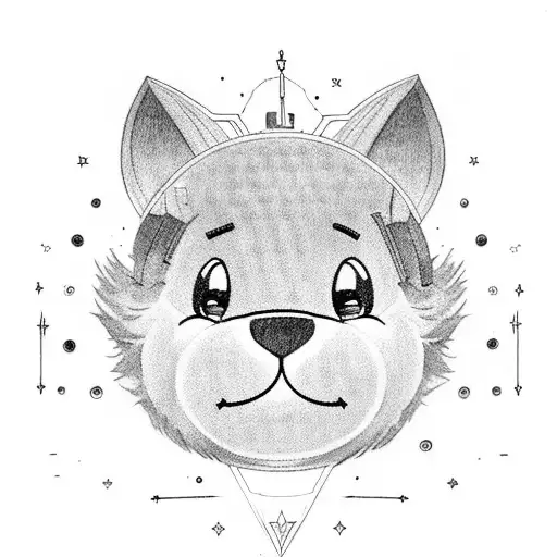 a care bear with a Jedi outfit with a lighsaber tattoo design idea