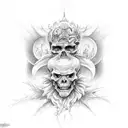 Heaven and Hell Sleve  tattoo design idea