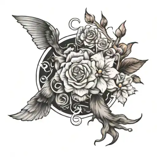 birth flow chart tattoo design idea