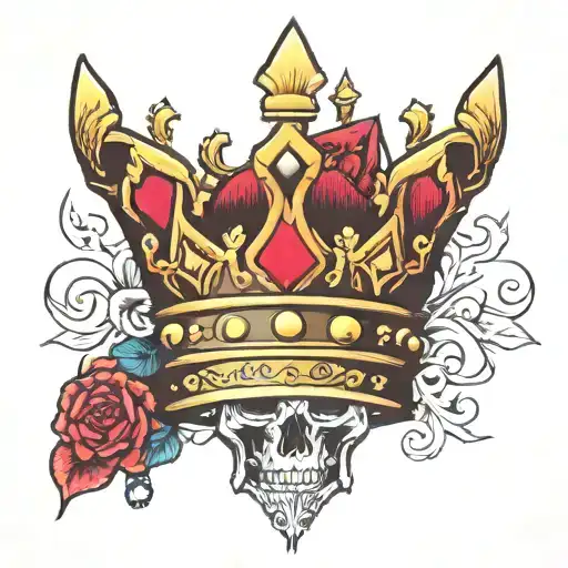 3 point crown  tattoo design idea
