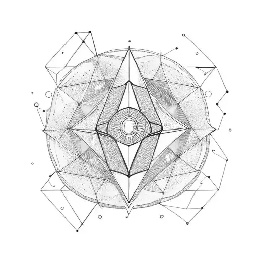 Libra Constellation in Geometric Style: The constellation could be represented with crisp, straight lines and geometric  tattoo design idea