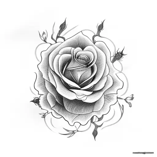 goat roses  tattoo design idea