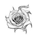 goat roses  tattoo design idea