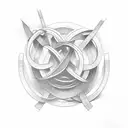 simple infinity loop tattoo design idea