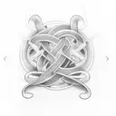 simple infinity loop tattoo design idea