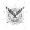 infinity loop with "phoenix" written in script along it tattoo design idea