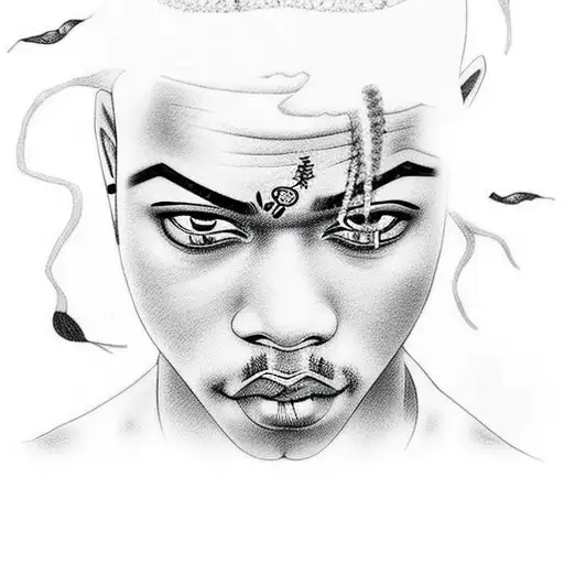 xxxtentacion dark vibes tattoo design idea