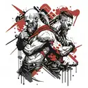 kratos and freya tattoo design idea