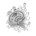 Jellyfish tattoo design idea