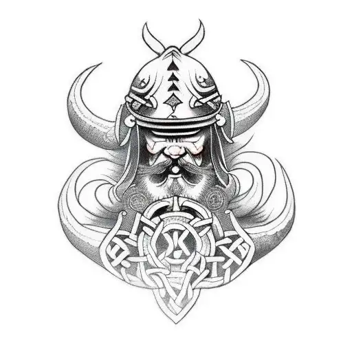 viking spirit tattoo design idea