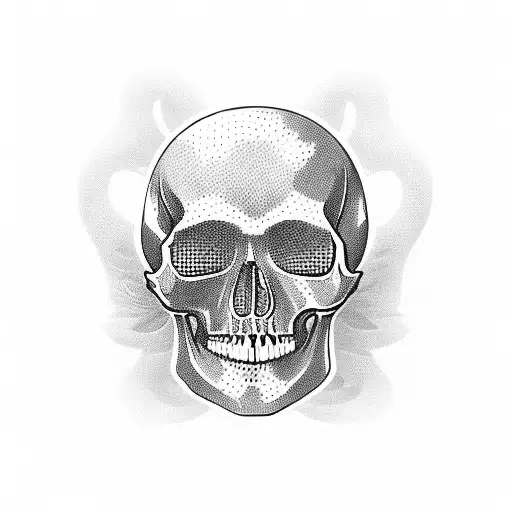 skull death tattoo design idea