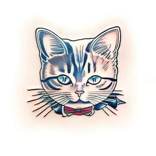 alice's cat tattoo design idea