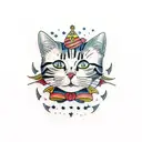 alice's cat tattoo design idea