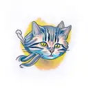 alice's cat tattoo design idea