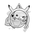 Pikachu in Oogie Boogie hoodie tattoo design idea