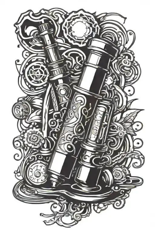 welding rod holder vial filled tattoo design idea