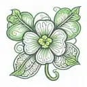 4 leaf clover tattoo inspired tattoo design idea