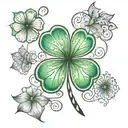 4 leaf clover tattoo inspired tattoo design idea