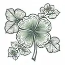 4 leaf clover tattoo inspired tattoo design idea