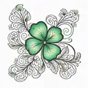 4 leaf clover tattoo inspired tattoo design idea