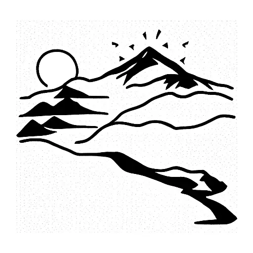 hills of Valparaíso city, Chile tattoo design idea