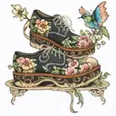 spring platform shoes tattoo design idea