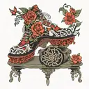 spring platform shoes tattoo design idea
