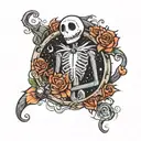 nightmare before Christmas characters tattoo design idea