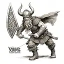 Viking warrior tattoo design idea