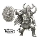 Viking warrior tattoo design idea