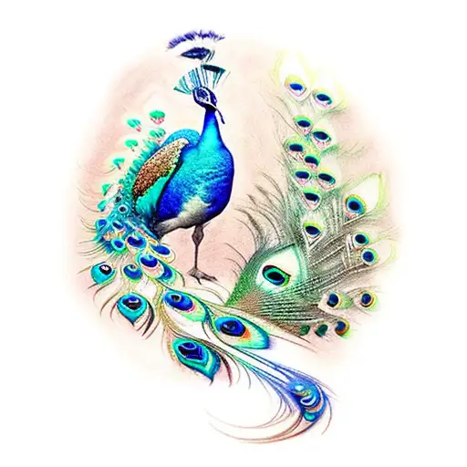 Peacock tattoo design idea
