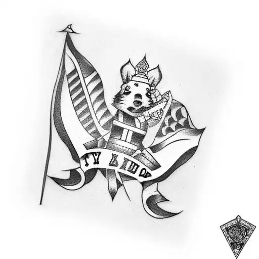 Design a tattoo featuring poker cards with a Maryland state flag pattern tattoo design idea