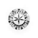 Design a tattoo featuring a roulette wheel with a Maryland state flag pattern tattoo design idea