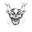demonic US Marine tattoo design idea
