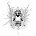 magpie tattoo design idea