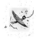 magpie tattoo design idea