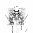 number 23 with initials JJM tattoo design idea