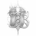 number 23 with initials JJM tattoo design idea