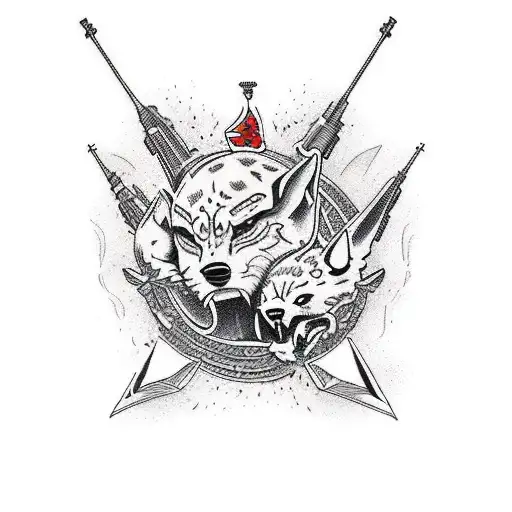 Cerberus tattoo design idea