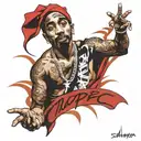 Tupac shakur tattoo design idea