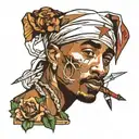 Tupac shakur tattoo design idea