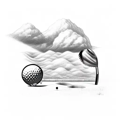 incorporate golf and corona beer into the word happy tattoo design idea