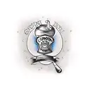 incorporate golf and corona beer into the word happy tattoo design idea