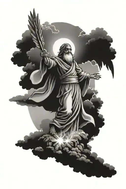 elijah ascending to heaven tattoo design idea