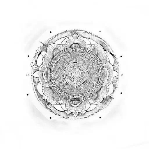 sternum buddhist tattoo design idea