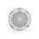 sternum buddhist tattoo design idea